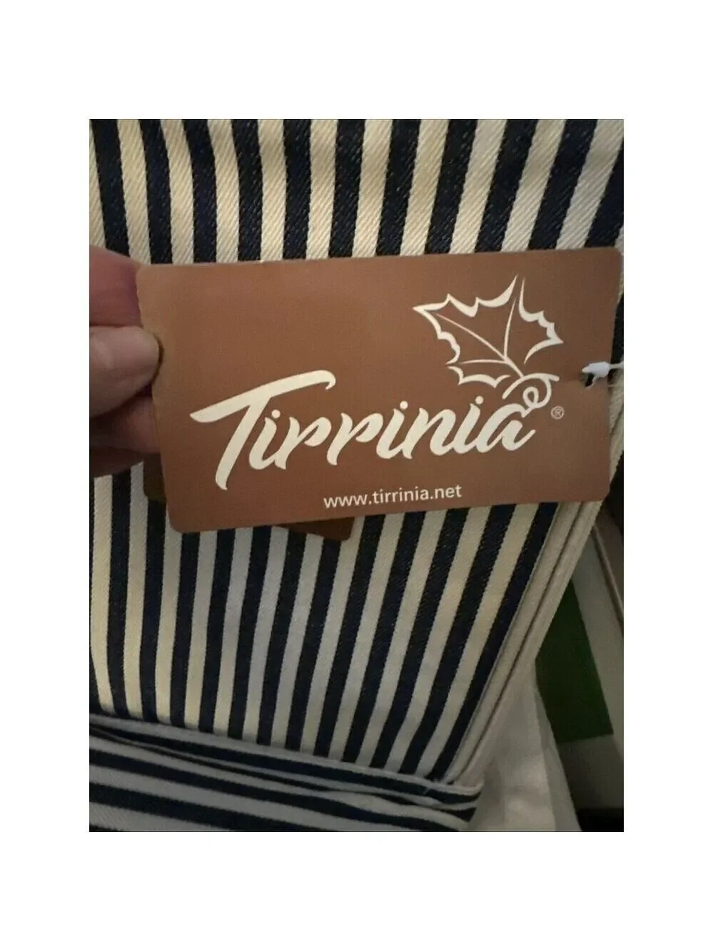 NEW Tirrinia Insulated 2 Bottle Wine Carrier Tote Cooler Bag Picnic Case Striped